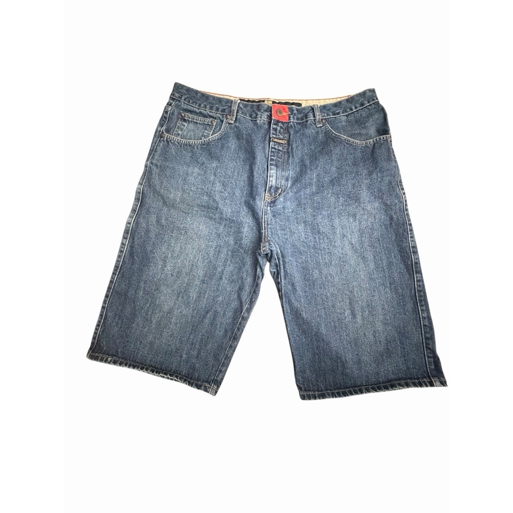 Marithe Francois Girbaud Jean Shorts Size 38 Baggy Long Denim Jorts Cotton KL9-1